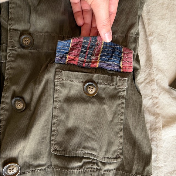 Hollister Olive Utility Jacket Size S Military Style Lightweight Coat - Picture 7 of 9